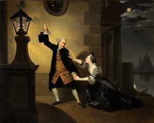 David Garrick come Jaffier e Susannah Cibber come Belvidera in 